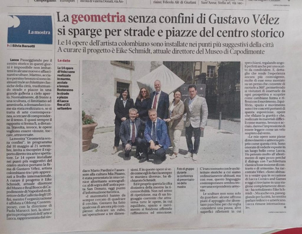 Le opere di Gustavo Vélez arrivano in città: Lucca diventa capitale dell’arte moderna
