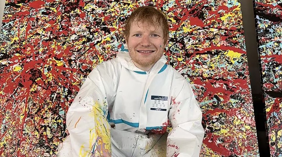 La obra artística de Ed Sheeran “a lo Jackson Pollock”