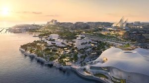 símbolo del halcón, diseñada por el estudio de arquitectura de Norman Foste