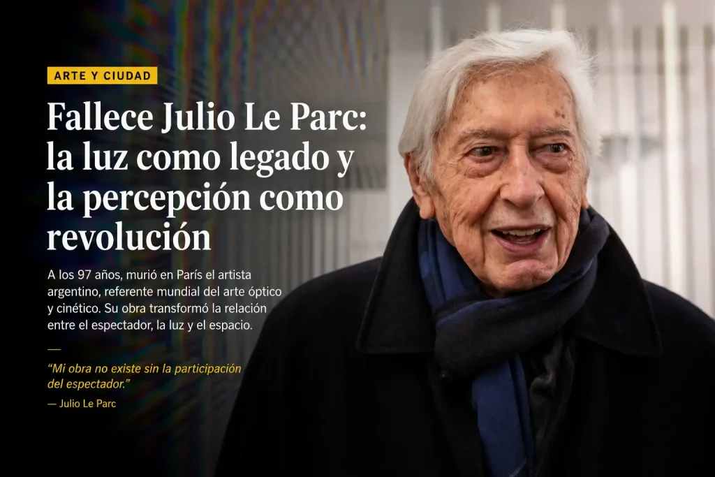 Fallece Julio Le Parc: la luz como legado y la percepción como revolución