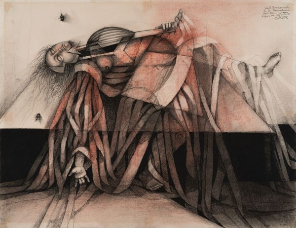 Artista: David Manzur Título: Santa Teresa posando para Bernini técnica: pastel y carboncillo sobre papel Medidas: 50 x 65 cm Año: 1978 Precio: $ 25.000 usd