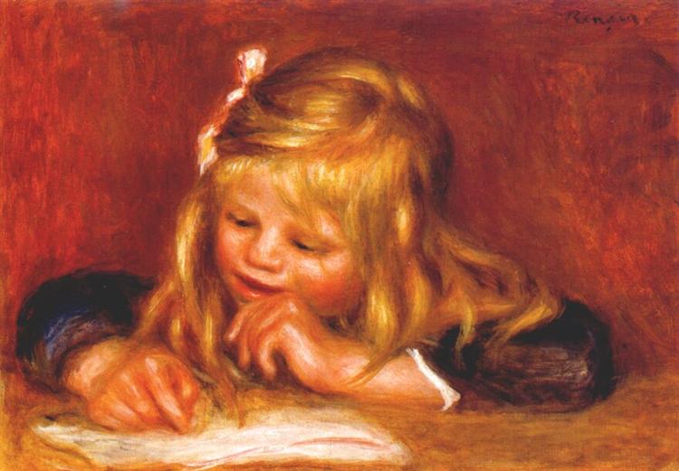 Coco leyendo (Coco lisant), hacia 1905.